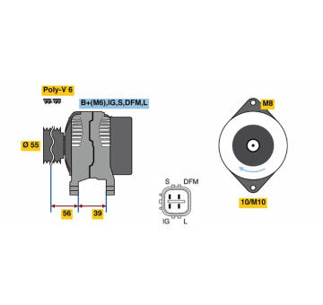 generátor BOSCH 0 986 080 450