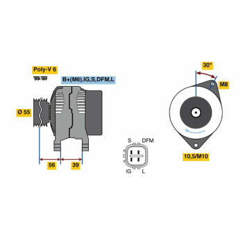 generátor BOSCH 0 986 080 460