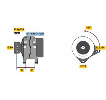 generátor BOSCH 0 986 080 550