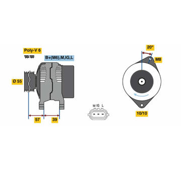 generátor BOSCH 0 986 080 590