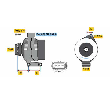 generátor BOSCH 0 986 080 700