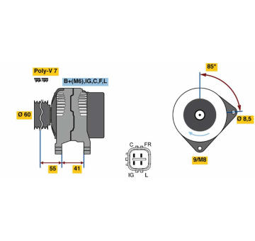 generátor BOSCH 0 986 080 730