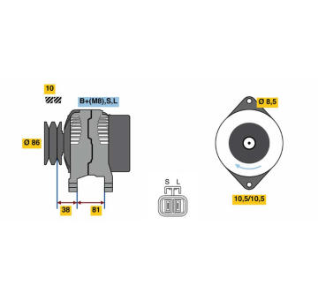 generátor BOSCH 0 986 080 740