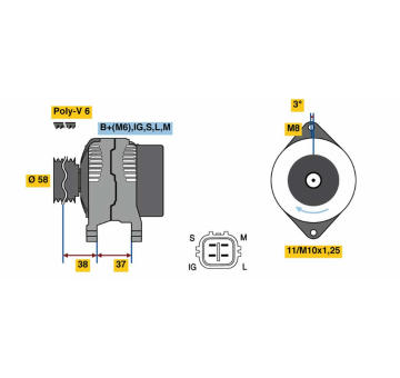 generátor BOSCH 0 986 080 770