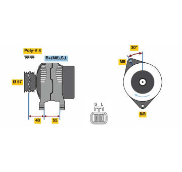 Alternátor BOSCH 0 986 080 790