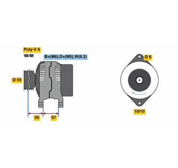 generátor BOSCH 0 986 080 900