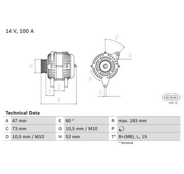 generátor BOSCH 0 986 080 920