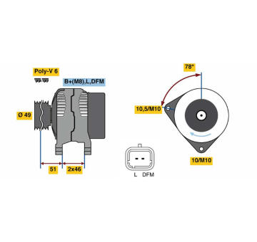 Alternátor BOSCH 0 986 081 020