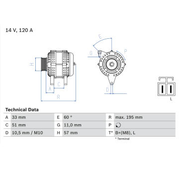 generátor BOSCH 0 986 081 060