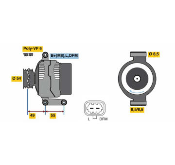 generátor BOSCH 0 986 081 070