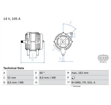 generátor BOSCH 0 986 081 090