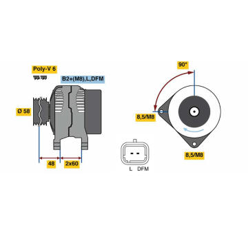 generátor BOSCH 0 986 081 110