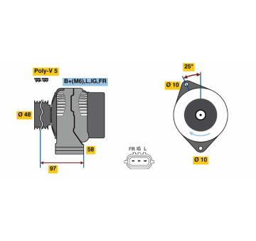 generátor BOSCH 0 986 081 210