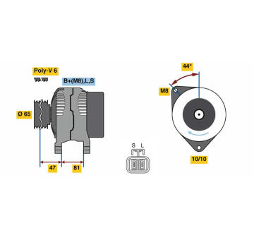 generátor BOSCH 0 986 081 250