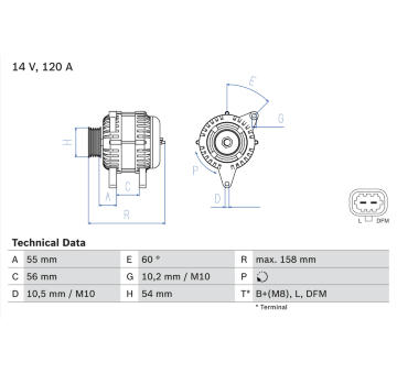 generátor BOSCH 0 986 081 380