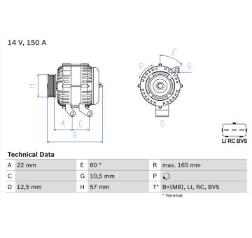 generátor BOSCH 0 986 082 400