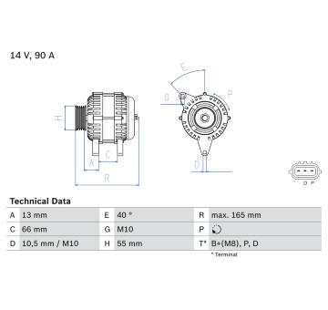 generátor BOSCH 0 986 082 430