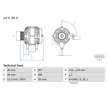 generátor BOSCH 0 986 082 770