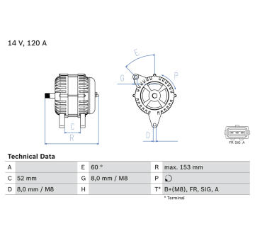 Alternátor BOSCH 0 986 083 080