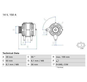 generátor BOSCH 0 986 084 070