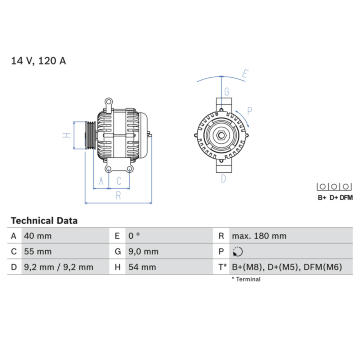 generátor BOSCH 0 986 084 160