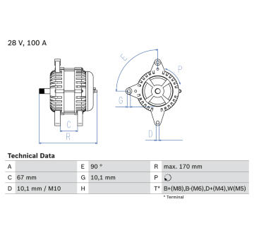 generátor BOSCH 0 986 084 180