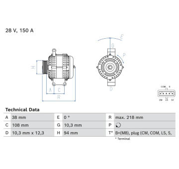 generátor BOSCH 0 986 084 280