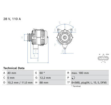 generátor BOSCH 0 986 085 280