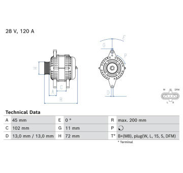 generátor BOSCH 0 986 085 310