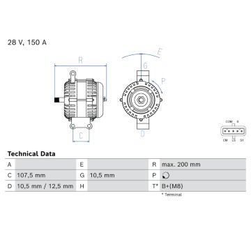Alternátor BOSCH 0 986 087 220