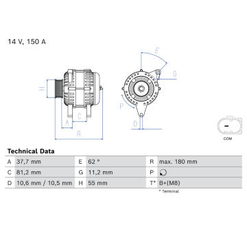 Alternátor BOSCH 0 986 087 230