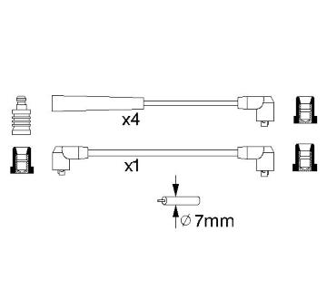 Sada kabelů pro zapalování BOSCH 0 986 356 758