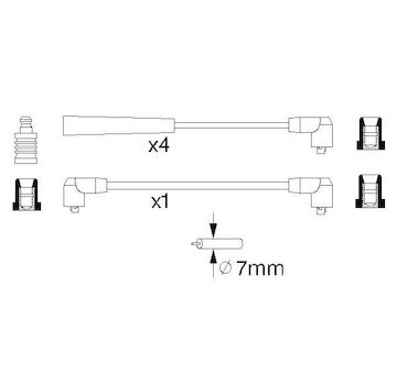 Sada kabelů pro zapalování BOSCH 0 986 356 758
