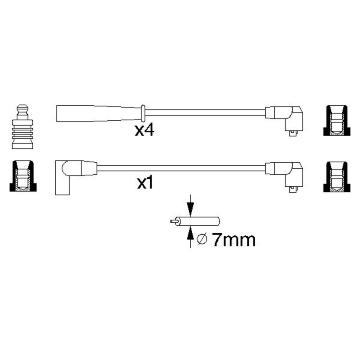 Sada kabelů pro zapalování BOSCH 0 986 356 763