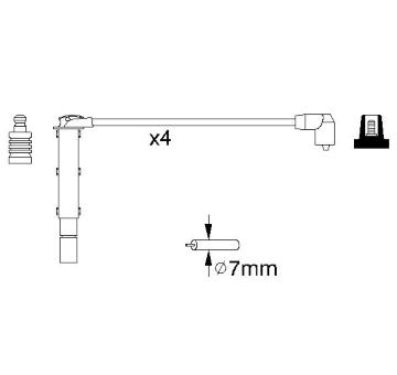 Sada kabelů pro zapalování BOSCH 0 986 356 787