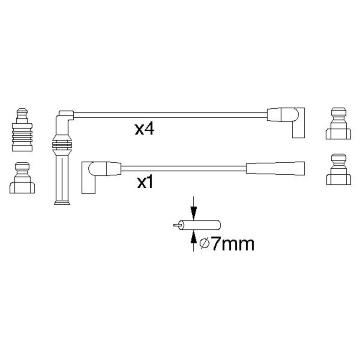 Sada kabelů pro zapalování BOSCH 0 986 356 884