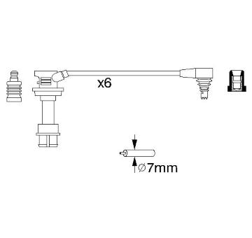 Sada kabelů pro zapalování BOSCH 0 986 356 947