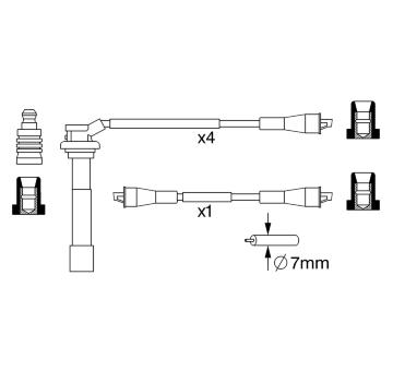 Sada kabelů pro zapalování BOSCH 0 986 357 053