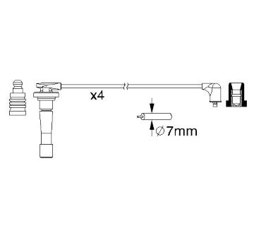 Sada kabelů pro zapalování BOSCH 0 986 357 150