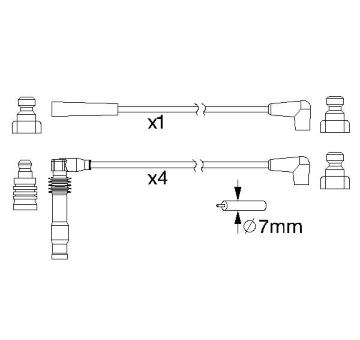 Sada kabelů pro zapalování BOSCH 0 986 357 156