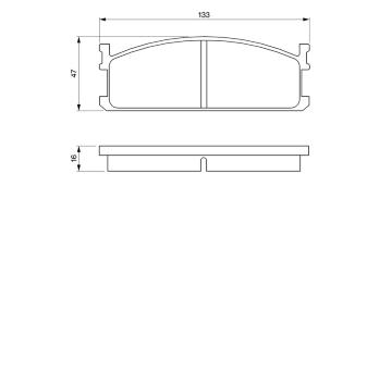 Sada brzdových destiček, kotoučová brzda BOSCH 0 986 424 157