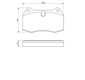 Sada brzdových destiček, kotoučová brzda BOSCH 0 986 424 209