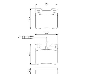 Sada brzdových destiček, kotoučová brzda BOSCH 0 986 424 229