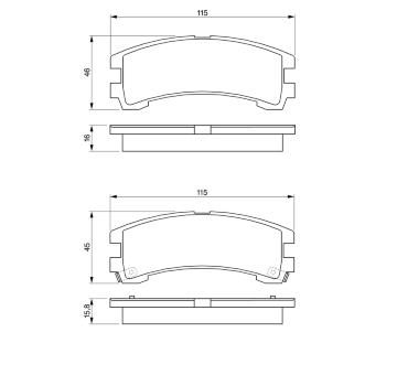 Sada brzdových destiček, kotoučová brzda BOSCH 0 986 424 323