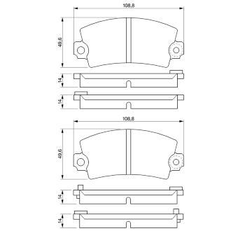 Sada brzdových destiček, kotoučová brzda BOSCH 0 986 424 394
