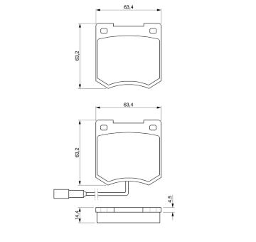 Sada brzdových destiček, kotoučová brzda BOSCH 0 986 424 417