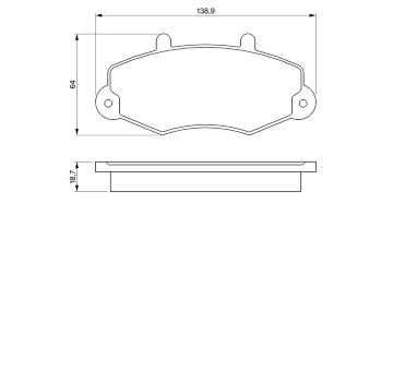 Sada brzdových destiček, kotoučová brzda BOSCH 0 986 460 963