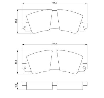 Sada brzdových destiček, kotoučová brzda BOSCH 0 986 464 421