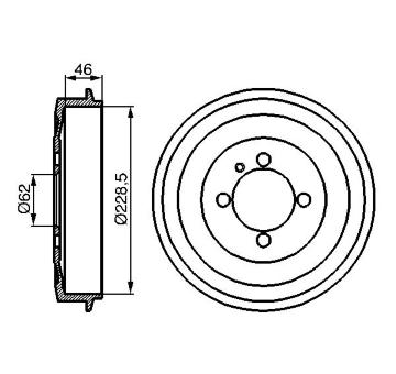 Brzdový buben BOSCH 0 986 477 039