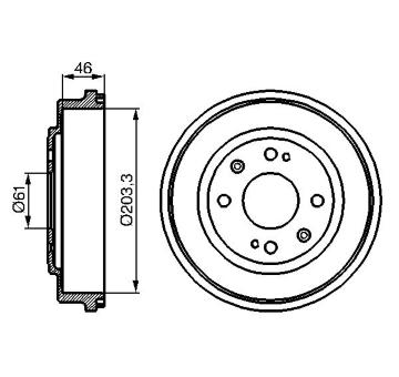 Brzdový buben BOSCH 0 986 477 059